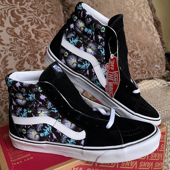 Vans Sk8-Hi Paradise Floral Black/True White Men’s - Picture 7 of 16